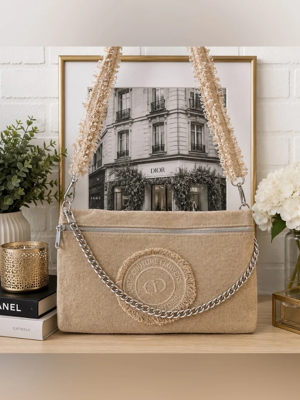 Dior Beige Large Beauty Bag GWP item NWOT